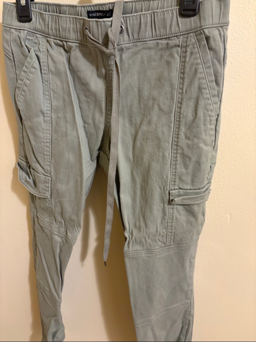 Sincerly Jules womens Cargo Joggers — Sage Green
